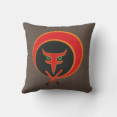 Coussin Renard de vie - Rouge. (Verso)