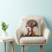 Coussin renard et corneille (Chaise)