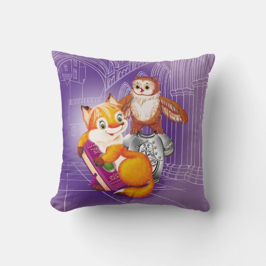 Coussin renard et hibou (Recto)