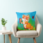 Coussin renard et papillon (Chaise)