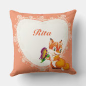 Coussin renard et papillon (Verso)