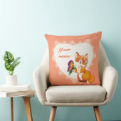 Coussin renard et papillon (Chaise)