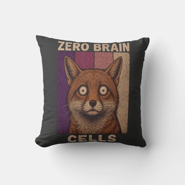 Coussin Renard Mémoire Zéro – Drôle et Mignon Animal  (Recto)