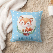 Coussin Renard mignon à pois élégant (Couverture)