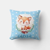 Coussin Renard mignon à pois élégant (Recto)