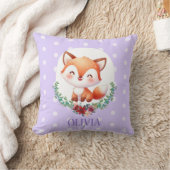 Coussin Renard mignon à pois élégant (Couverture)