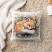 Coussin Renard Mignon Endormi (Couverture)