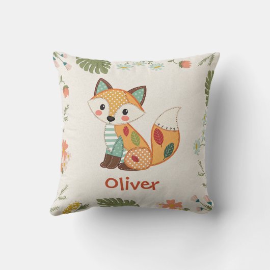 Coussin Renard Patchwork Mignon (Verso)