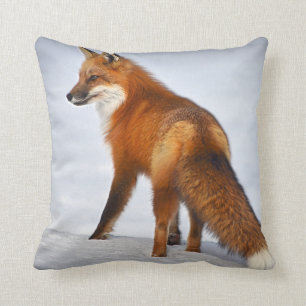 Coussin Renard rouge en hiver