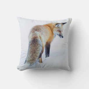 Coussin Renard roux en hiver