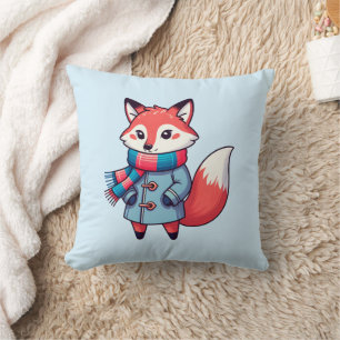 Coussin Renard roux hivernale enfantin