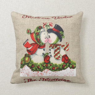 Coussin Rencontrez-moi sous le gui