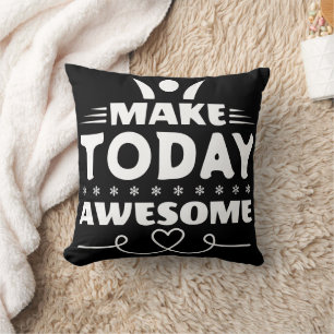 Coussin Rendez Aujourd'hui Génial Typographie Rétro