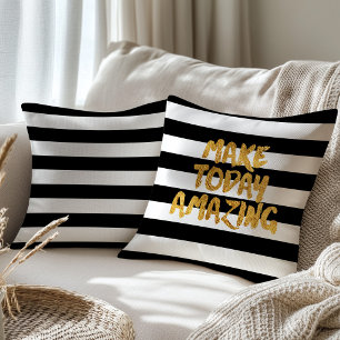 Coussin Rendez Aujourd'hui Incroyable Typographie Noir Bla