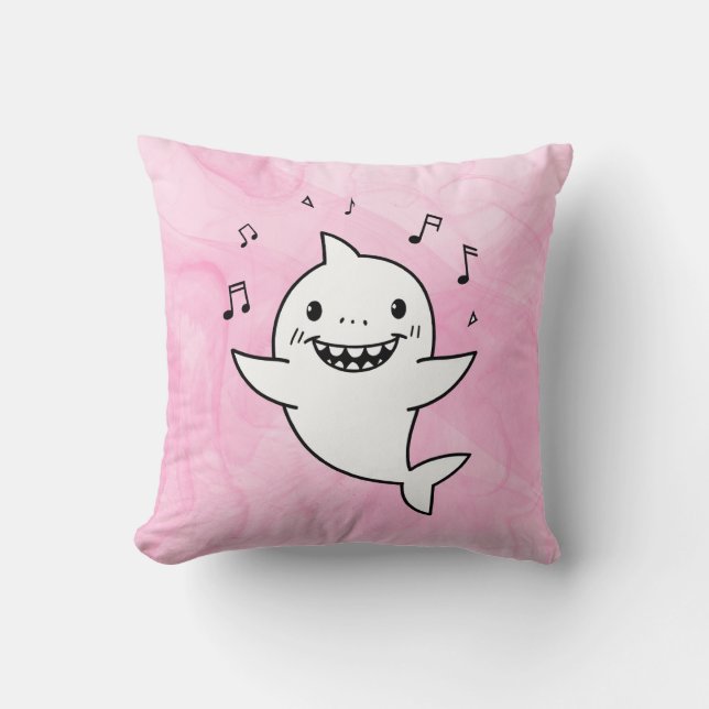 Coussin Rendez-Le Personnel ! Cette adorable Mama Shark Cu (Recto)