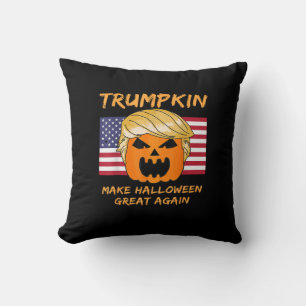 Coussin Rendre la grande Halloween à nouveau Trumpkin