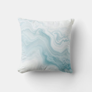 Coussin Rendu de mousse de mer Abstraite avec des torsades