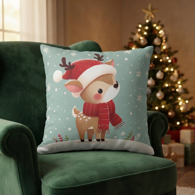 Coussin Renne de Noël  (Créateur téléchargé)