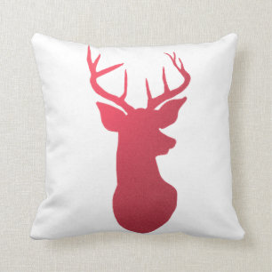 Coussin Renne/nature rouges modernes d'Antler