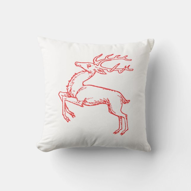 Coussin Renne Rouge (Recto)