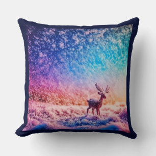 Coussin Rennes dans la peinture à la neige