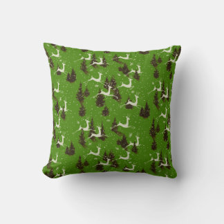 Coussin Rennes de Noël Vintage