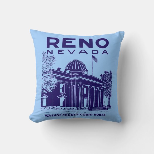 Coussin Reno Nevada vintage (Recto)