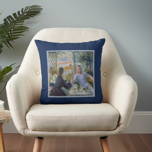 Coussin Renoir Art Vintage - Déjeuner au Restaurant Fourna