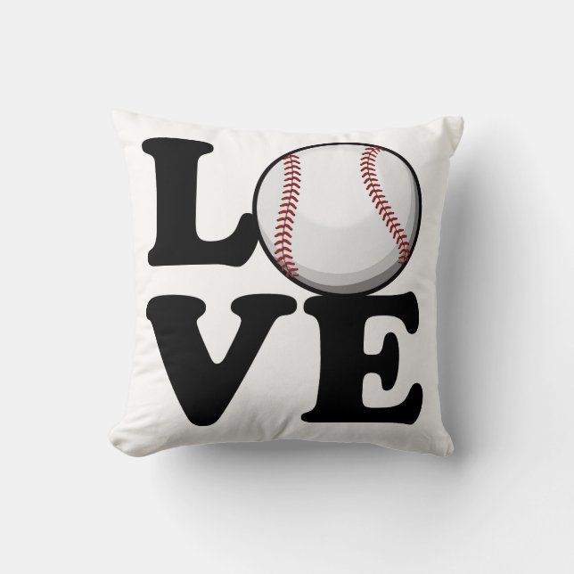 Coussin Répandez le fan de base-ball de l'amour | de (Recto)
