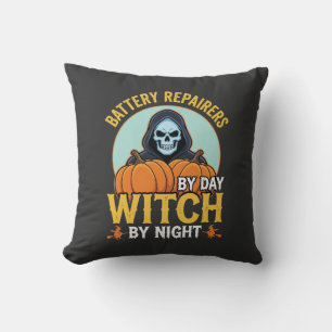 Coussin Réparateur de piles Halloween Sorcière de nuit Des