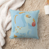 Coussin Repérer Le Chien Sur L'Arrière - plan Bleu Va Pour (Couverture)