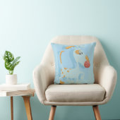 Coussin Repérer Le Chien Sur L'Arrière - plan Bleu Va Pour (Chaise)