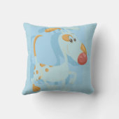Coussin Repérer Le Chien Sur L'Arrière - plan Bleu Va Pour (Verso)