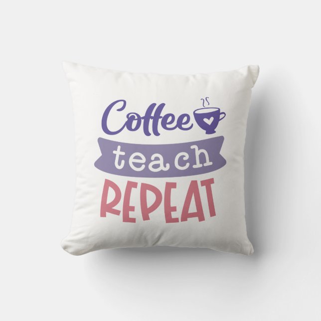 Coussin Répétition de l'enseignement du café (Recto)