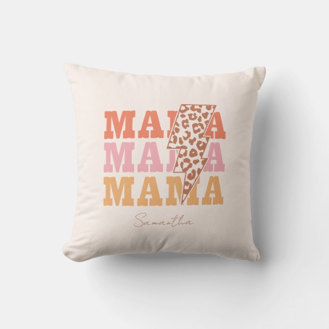 Coussin Répétition Rustique "Mama" (Recto)
