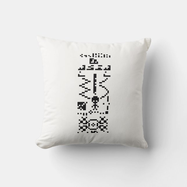 Coussin Réponse au message binaire d'Arecibo (Recto)