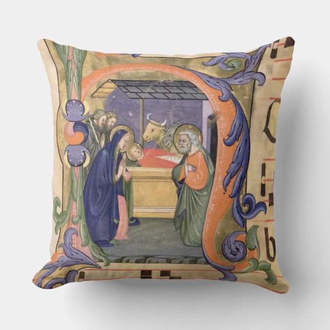 Coussin Representation de l'initiale "H" de Mme 571 f.6r (Recto)