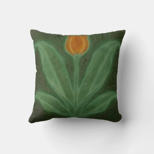 Coussin Repro Jaune Tulipe Verte Art Nouveau Tile (Verso)