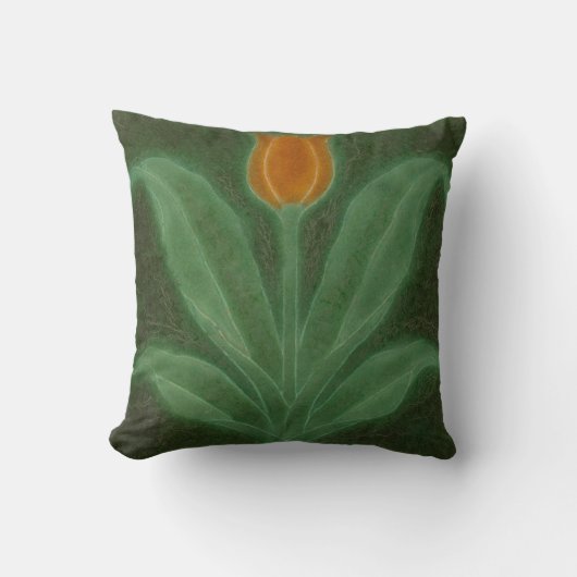 Coussin Repro Jaune Tulipe Verte Art Nouveau Tile (Recto)