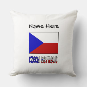 Coussin République tchèque et drapeau tchèque personnalisé