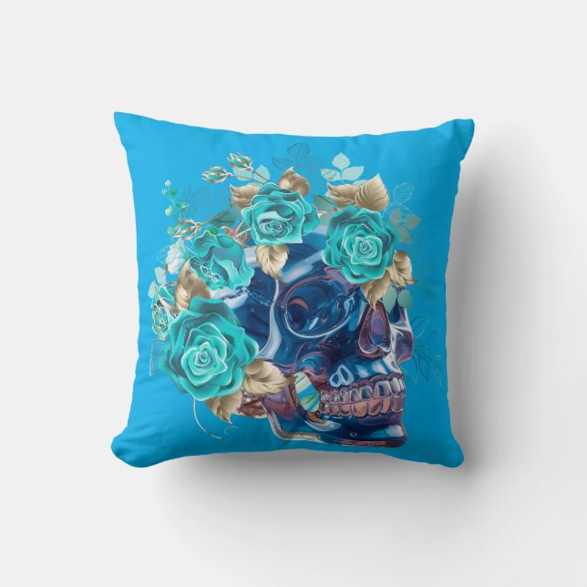Coussin Requiem Blue Bloom (Recto)