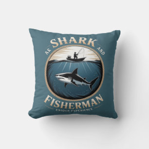Coussin Requin et Pêcheur