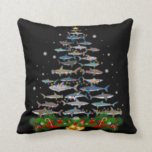Coussin Requin Noël Arbre de requin Amateurs de cadeaux