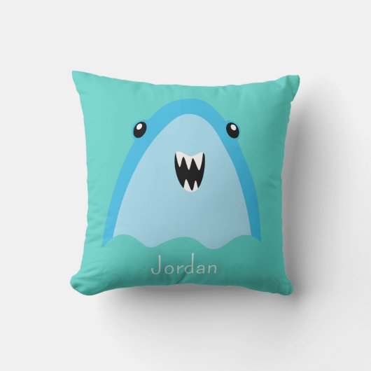 Coussin Requin sous la mer Cute Motif personnalisé (Recto)