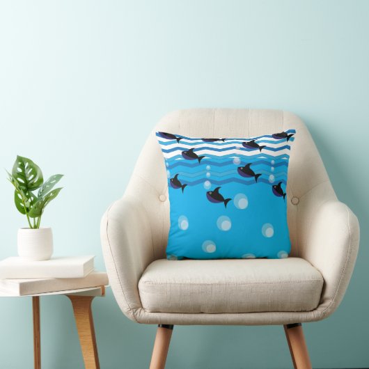 Coussin Requins Mignons Océan (Chaise)