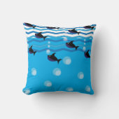Coussin Requins Mignons Océan (Recto)