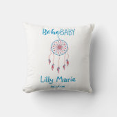 Coussin Réseau and Blue Colorful Dreamcatcher Design (Recto)
