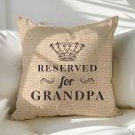 Coussin Réservé Pour Grand-Père Funny Monogramme Personnal<br><div class="desc">Beau accent décoratif moderne jeté oreiller. Parfait pour le canapé ou le lit. Décor maison agréable pour toute chambre. Choisissez votre propre forme : carré,  rectangle,  lombaire ou rond.</div>