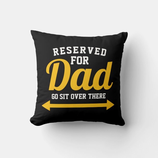 Coussin Réservé pour Papa Funny Père (Recto)