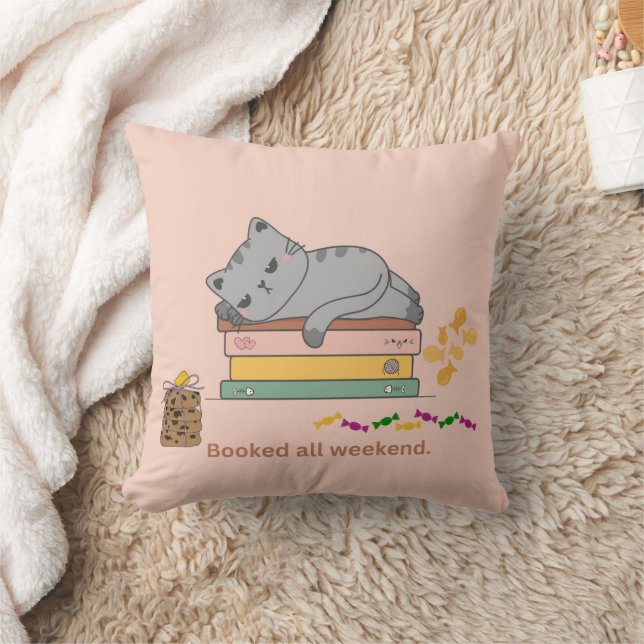 Coussin Réservé tous les chats de fin de semaine (Couverture)